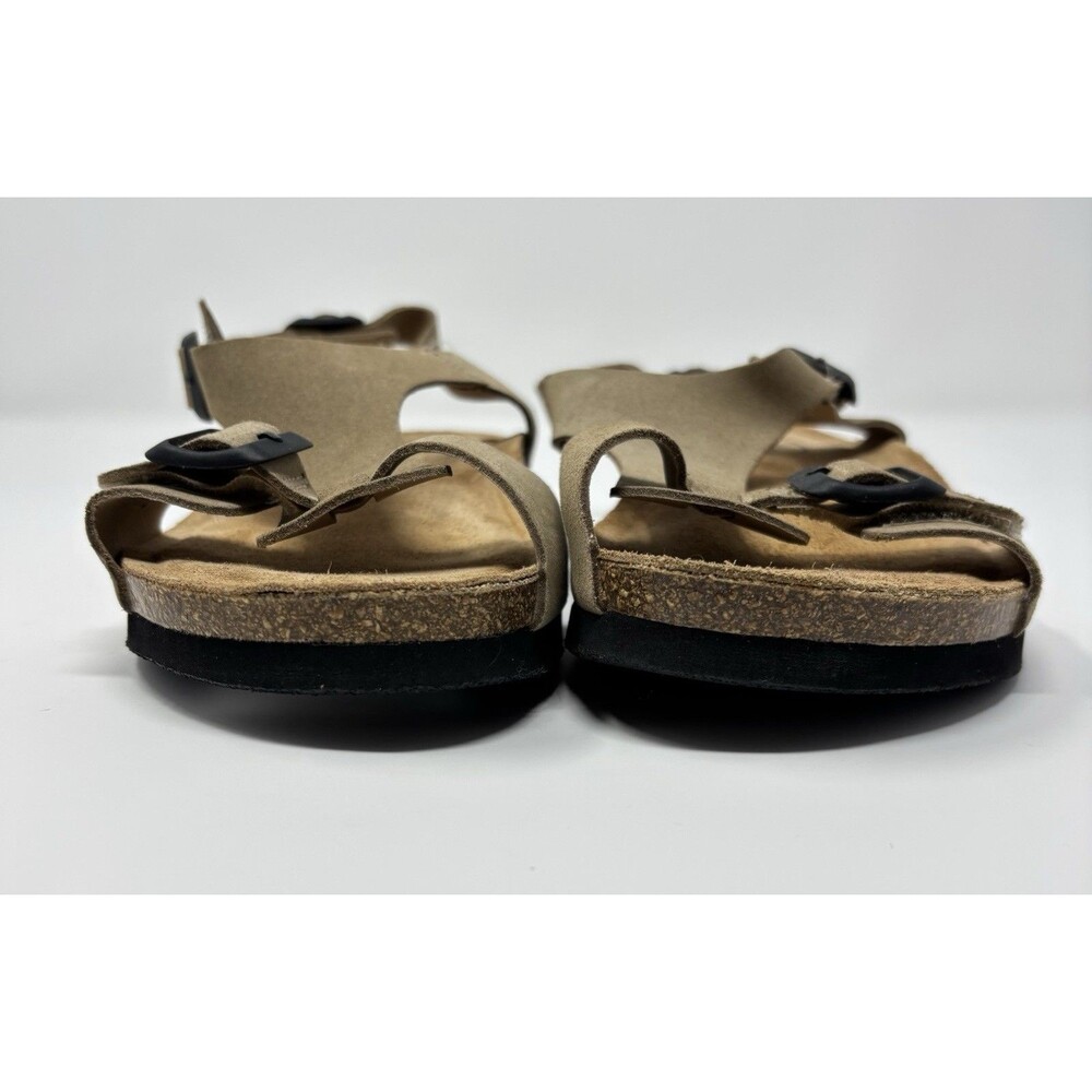 Taos MVP Sandals Women’s Size 9 Suede Cork Footbed Oat Beige Walking Travel - Picture 3 of 7